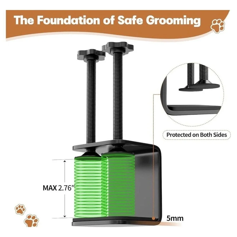 Dog Grooming Table Arm 31.5-43.3in 3-in-1 Adjustable Hammock Stand Small Dogs